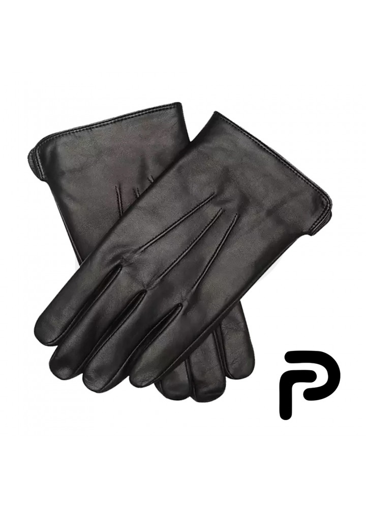 Warm proof winter leather gloves for mens